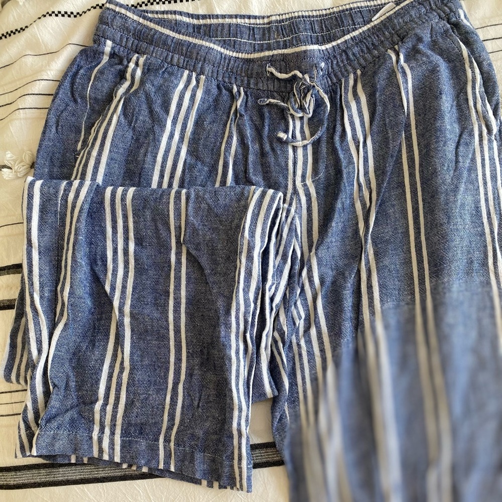 Flared linen pants